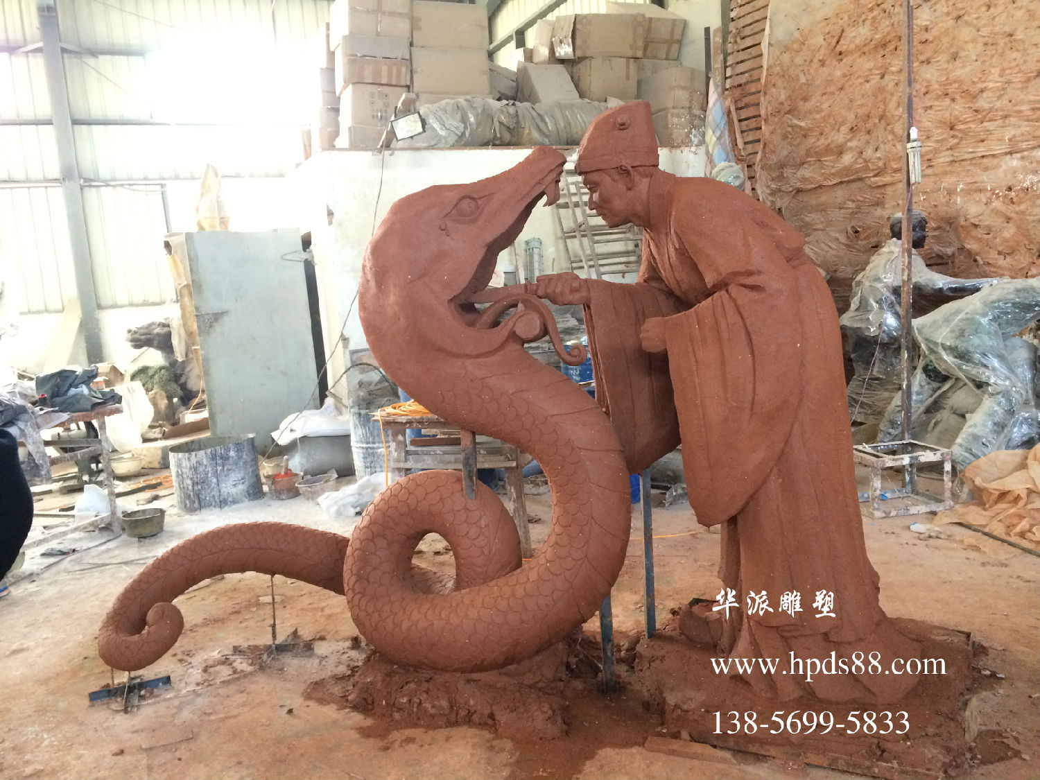 合肥華派雕塑制作壽縣古城成語典故雕塑！
